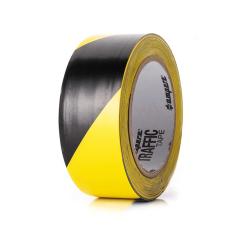 Floor marking tape, black/yellow 