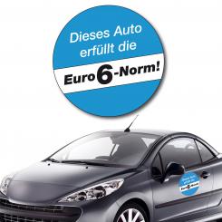 Magnetfolie "EURO 6-NORM" blau/schwarz/weiß, 5 Stück 