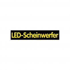 Hinweisschild "LED-Scheinwerfer" schwarz/gelb 