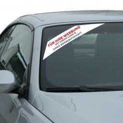 Trapez-Sticker mit Firmeneindruck 