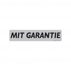 Miniletter "Mit Garantie", silber/schwarz Mit Garantie