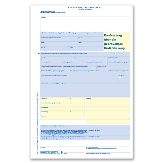 schedule for German car-dealers, 100 piece