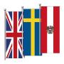 Country flag with motif 120x300