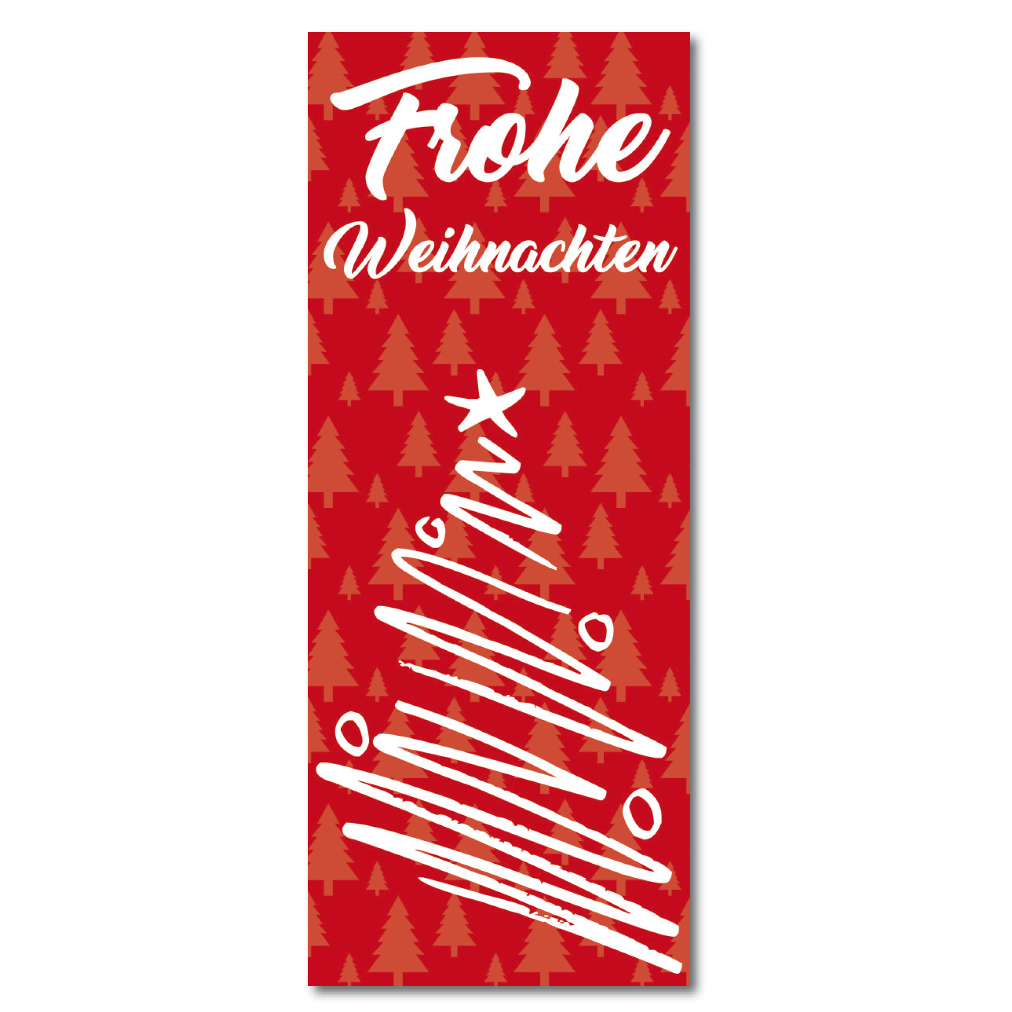 Fahne "Frohe Weihnachten + WEISSE Tanne" Frohe Weihnachten + Tanne 